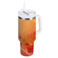 40 oz Insulated Stainless Steel Tumbler Double Wall Stainless Steel Tumbler with 2-Way Drinking Red Maple Leaves in Autumn M8MK