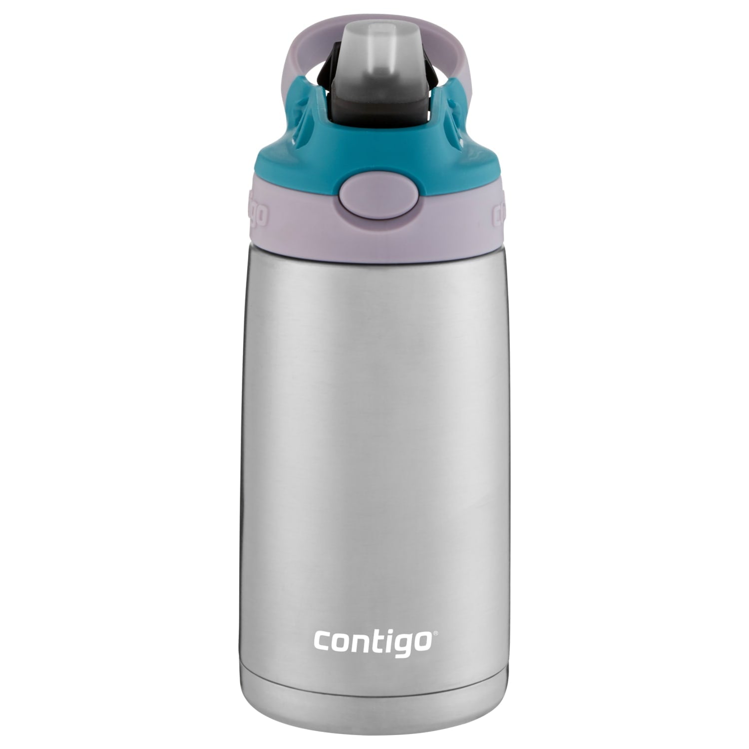 Contigo Kids Stainless Steel Water Bottle with Redesigned AUTOSPOUT Straw Lid Eggplant and Punch, 13 fl oz. IYXQ