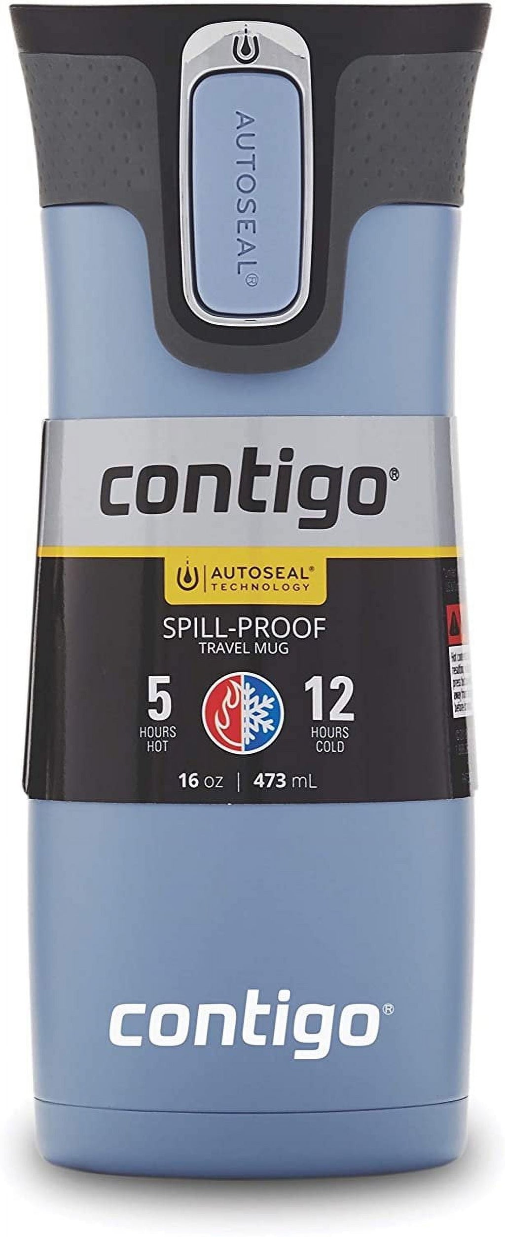 Contigo AUTOSEAL West Loop 2.0 Travel Mug, 16 oz., Stainless Steel with Black Button 6R6O