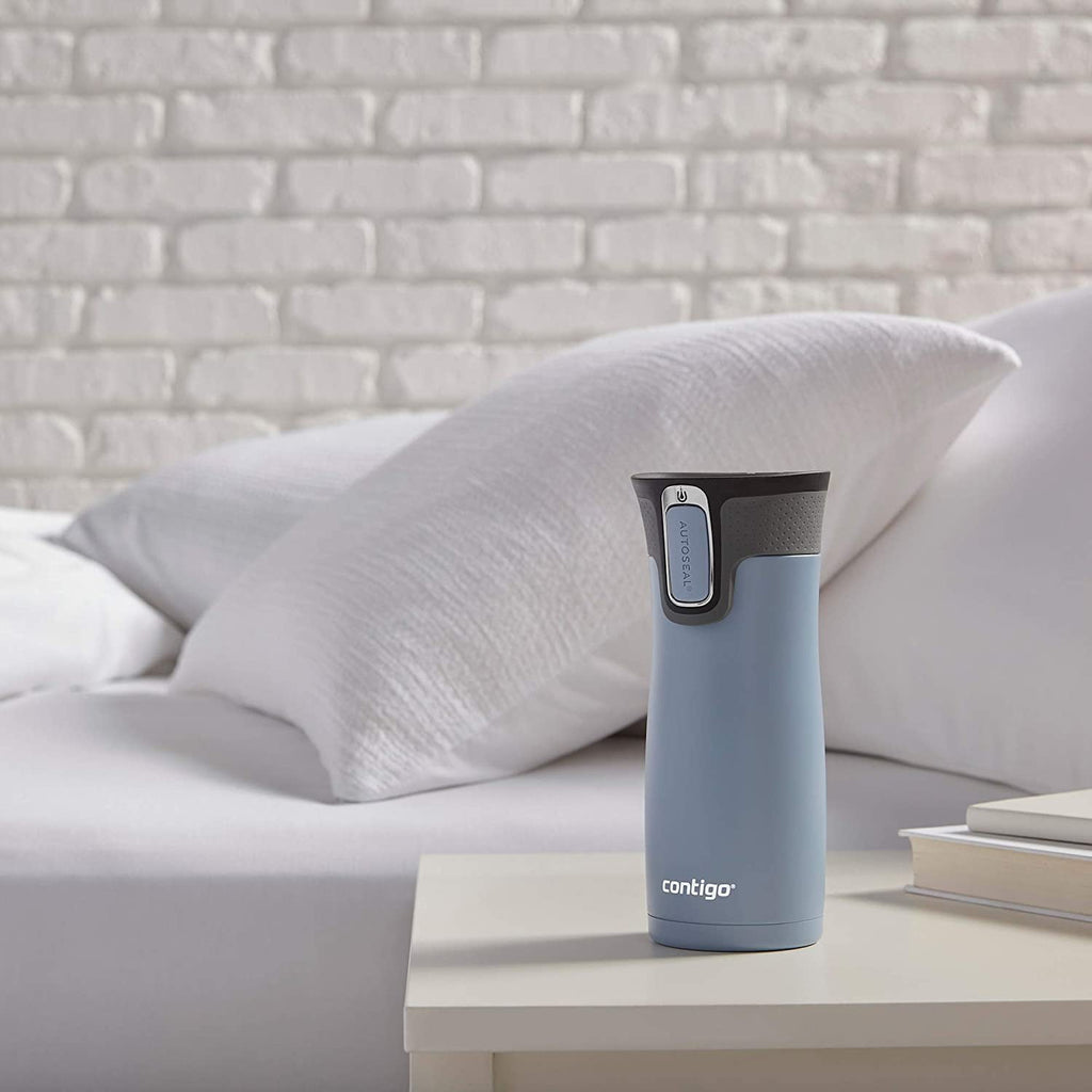 Contigo AUTOSEAL West Loop 2.0 Travel Mug, 16 oz., Stainless Steel with Black Button 6R6O