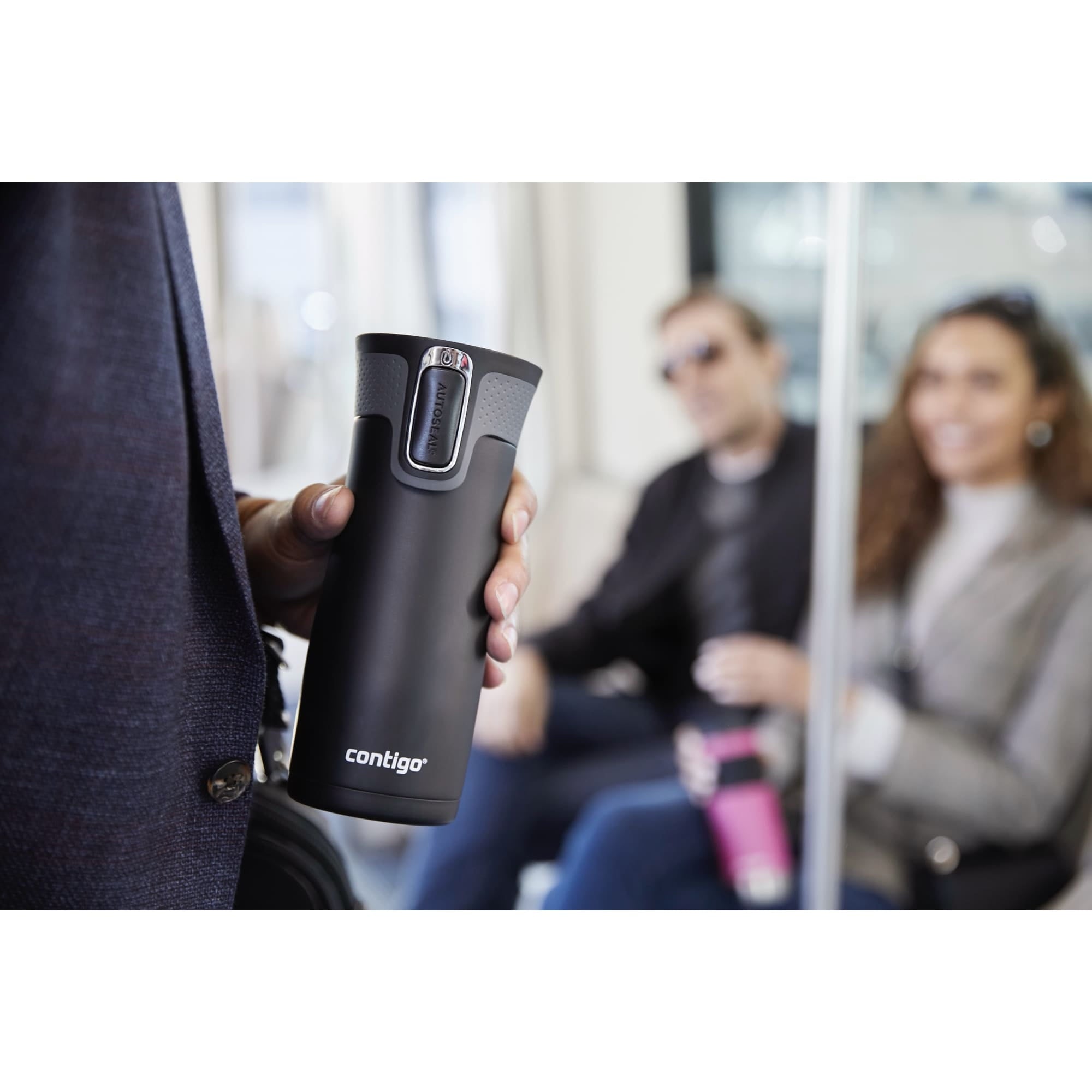 Contigo AUTOSEAL West Loop 2.0 Travel Mug, 16 oz., Stainless Steel with Black Button 6R6O