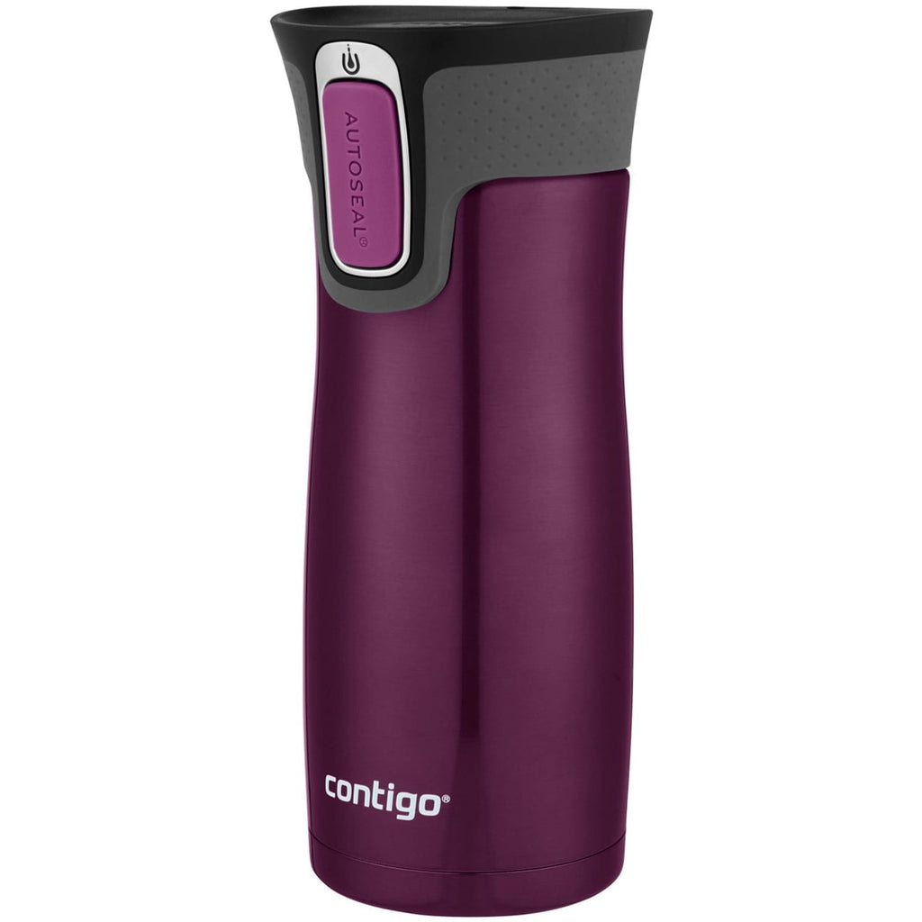 Contigo AUTOSEAL West Loop 2.0 Travel Mug, 16 oz., Stainless Steel with Black Button 6R6O