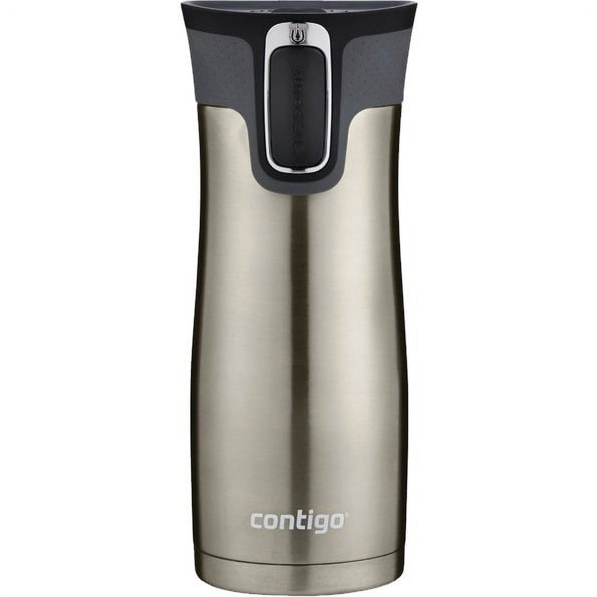 Contigo AUTOSEAL West Loop 2.0 Travel Mug, 16 oz., Stainless Steel with Black Button 6R6O