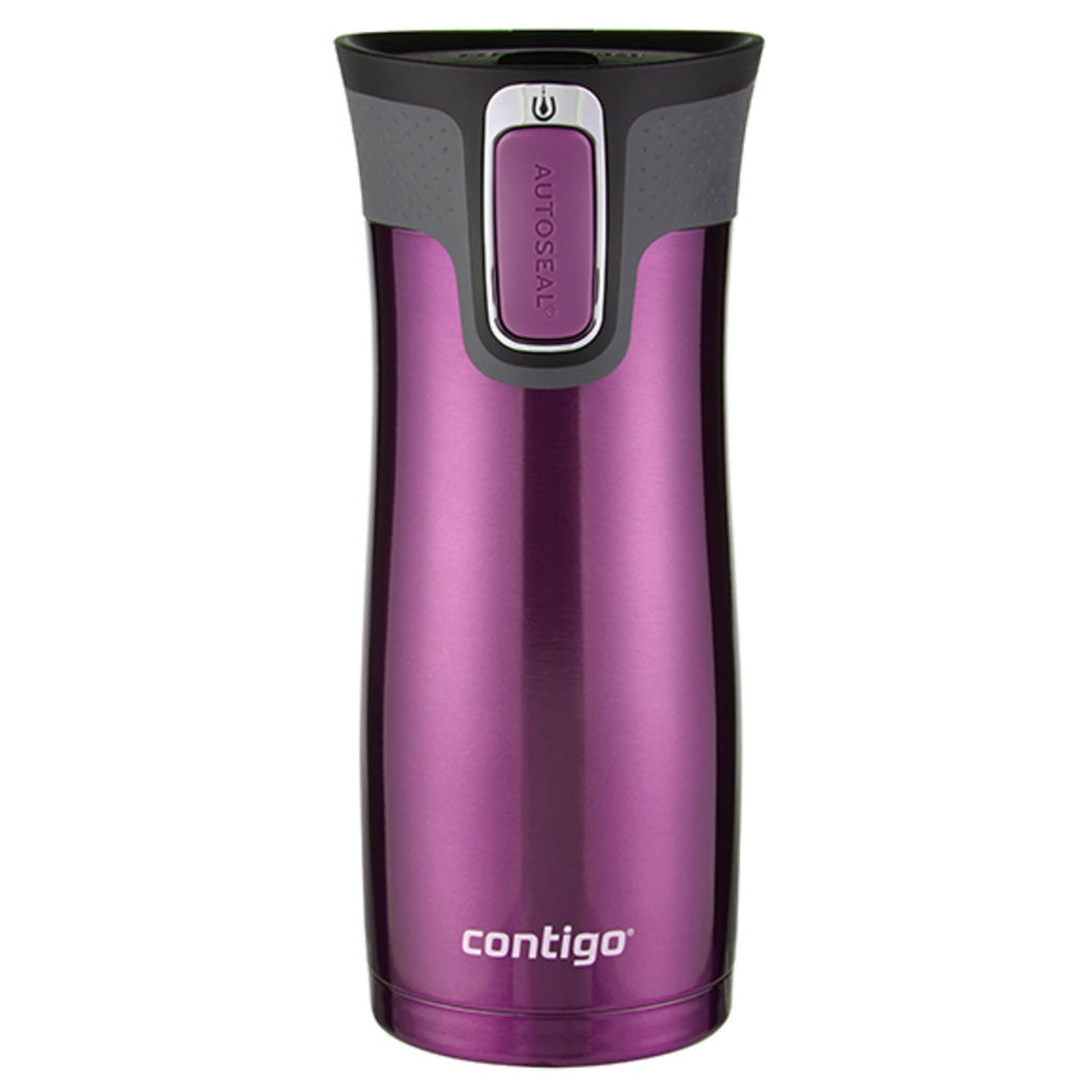 Contigo AUTOSEAL West Loop 2.0 Travel Mug, 16 oz., Stainless Steel with Black Button 6R6O