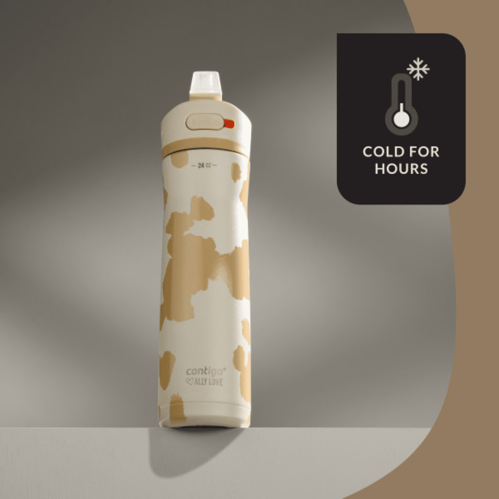 Contigo x Ally Love Ashland Chill 2.0 Stainless Steel Water Bottle with Autospout Lid, 24 oz, Oatmilk 1YWJ