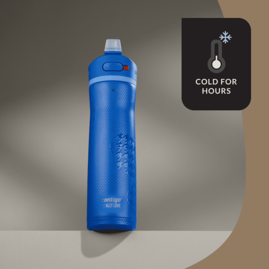 Contigo x Ally Love Ashland Chill 2.0 Stainless Steel Water Bottle with Autospout Lid, 24 oz, Oatmilk 1YWJ