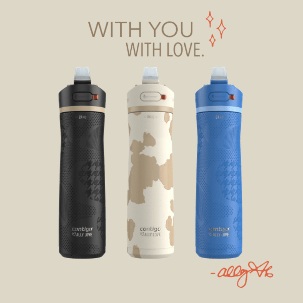 Contigo x Ally Love Ashland Chill 2.0 Stainless Steel Water Bottle with Autospout Lid, 24 oz, Oatmilk 1YWJ