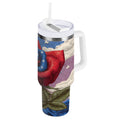 40 oz Insulated Stainless Steel Tumbler Double Wall Stainless Steel Tumbler with 2-Way Drinking Roses and Clouds TPIW