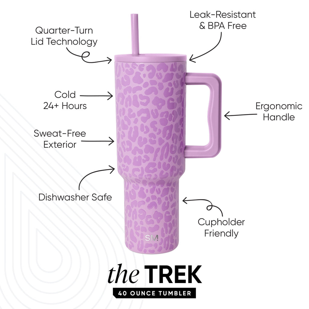Simple Modern 40 fl oz Insulated Stainless Steel Trek Tumbler with Straw Lid | Blush UFCH