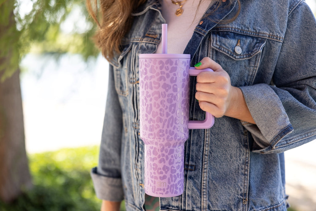Simple Modern 40 fl oz Insulated Stainless Steel Trek Tumbler with Straw Lid | Blush UFCH