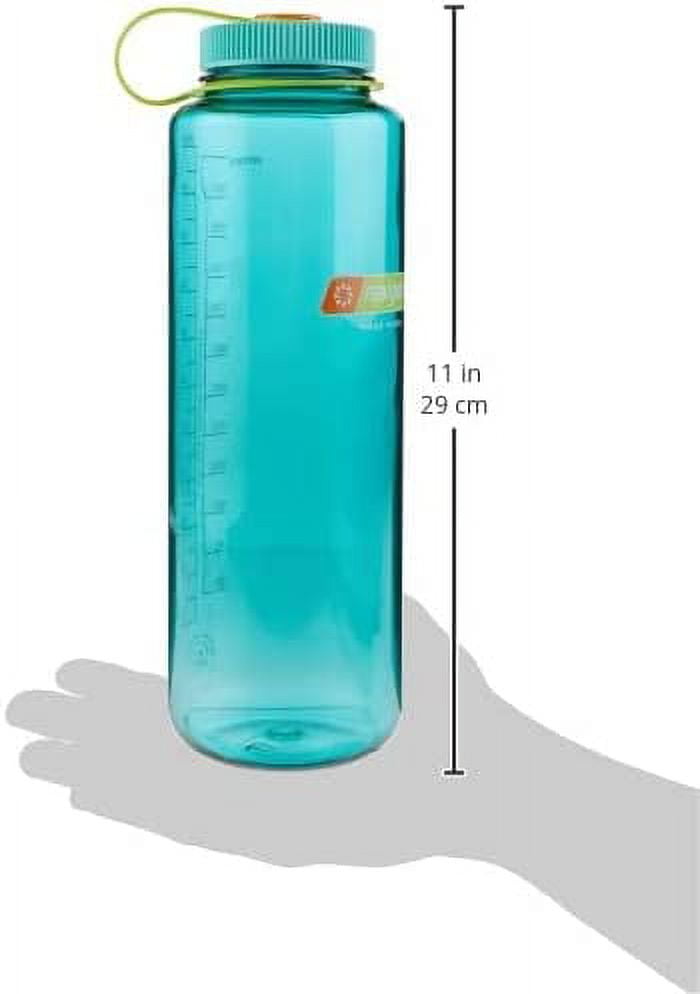 Nalgene Sustain Tritan BPA-Free Water Made with Material Derived from 50% Plastic Waste (using ISCC certified mass balance), 48 OZ, Wide Mouth, Cerulean YB5C