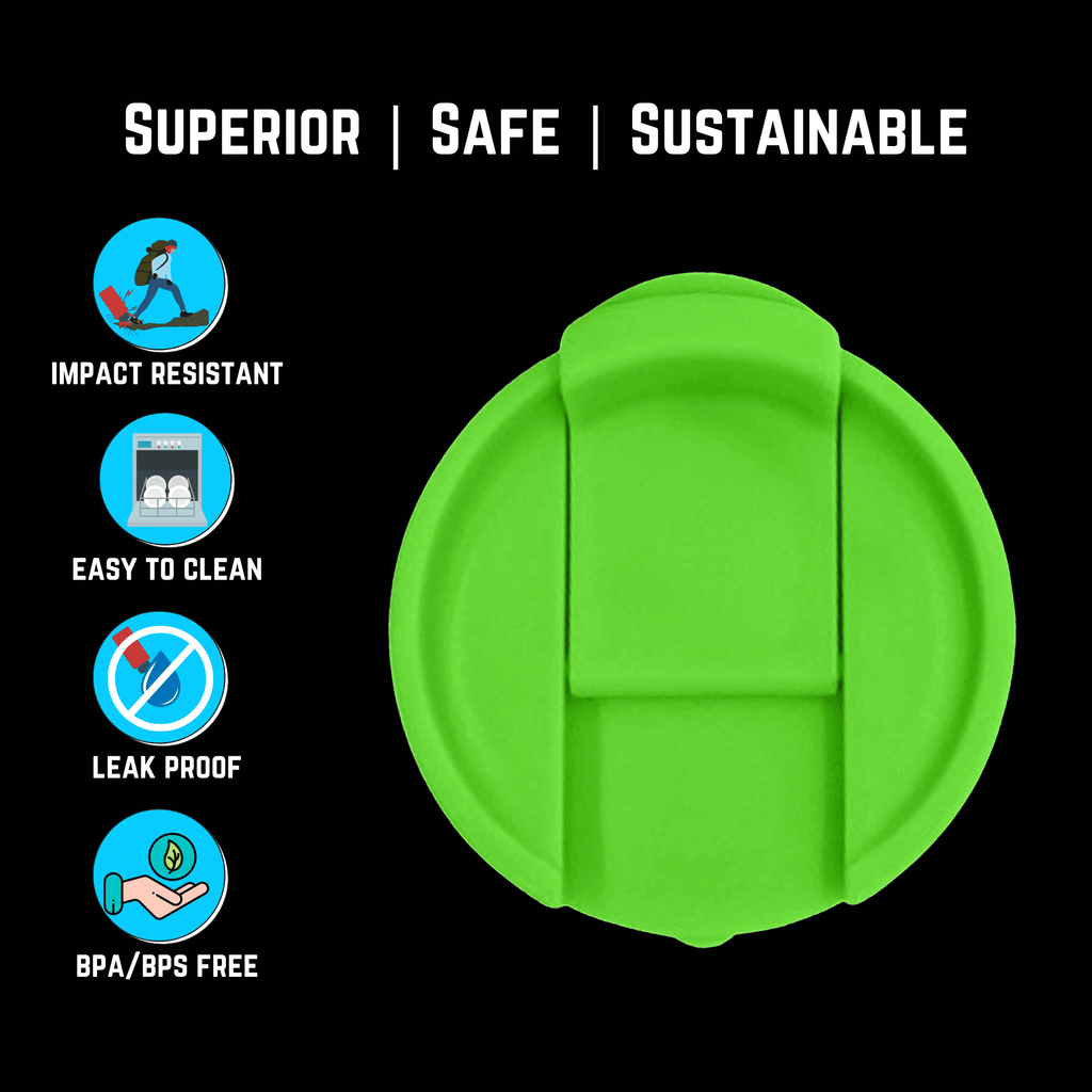 NuRich Hydro Wide Mouth Flip and Sip Replacement Coffee Lid or Cap Accessories Compatible with Hydroflask, Nalgene, and Many More Top Water Bottle Brands Sizes 12 16 18 20 32 40 64 Ounce L6KM