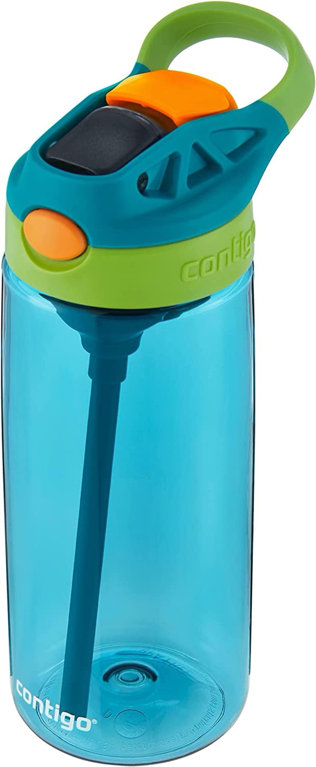 Contigo Kid's 20 oz. AutoSpout Straw Water Bottle - Juniper/Limelight QDOA