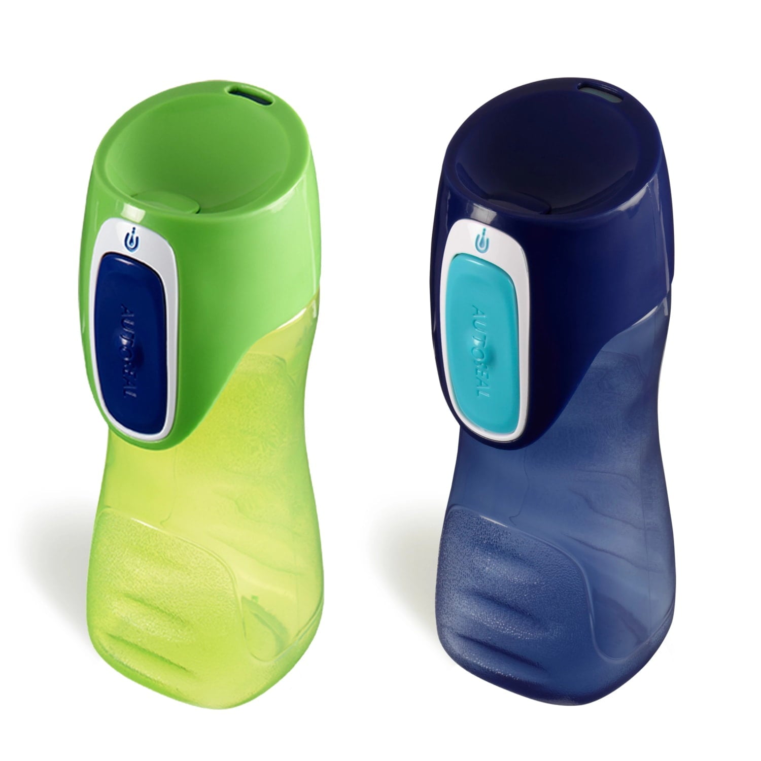 Contigo Kids Trekker Water Bottle with AUTOSEAL Lid Navy Blue and Granny Smith Green, 14 fl oz., 2-pack KBW8