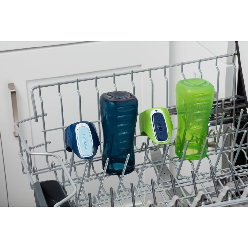 Contigo Kids Trekker Water Bottle with AUTOSEAL Lid Navy Blue and Granny Smith Green, 14 fl oz., 2-pack KBW8