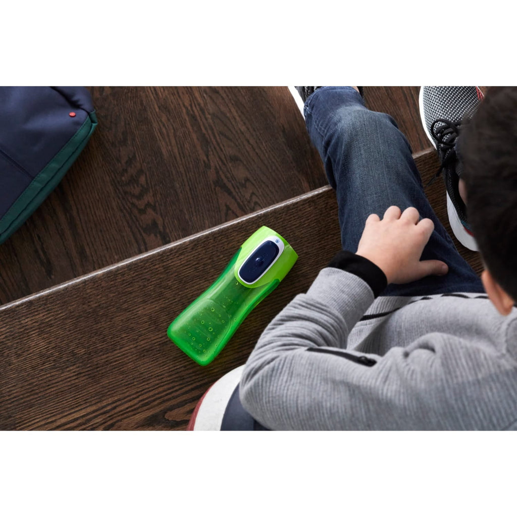 Contigo Kids Trekker Water Bottle with AUTOSEAL Lid Navy Blue and Granny Smith Green, 14 fl oz., 2-pack KBW8
