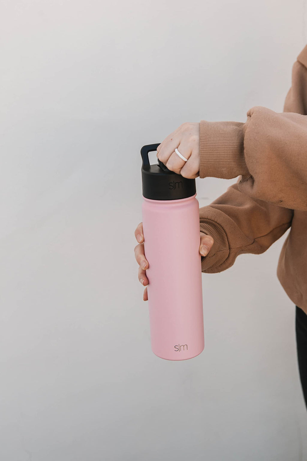 Simple Modern Kids Water Bottle with Straw Lid Vacuum Insulated Stainless Steel Metal Thermos Bottles | Reusable Leak Proof BPA-Free Flask for School | Summit Collection | 18oz, Blush -Blush KOTA