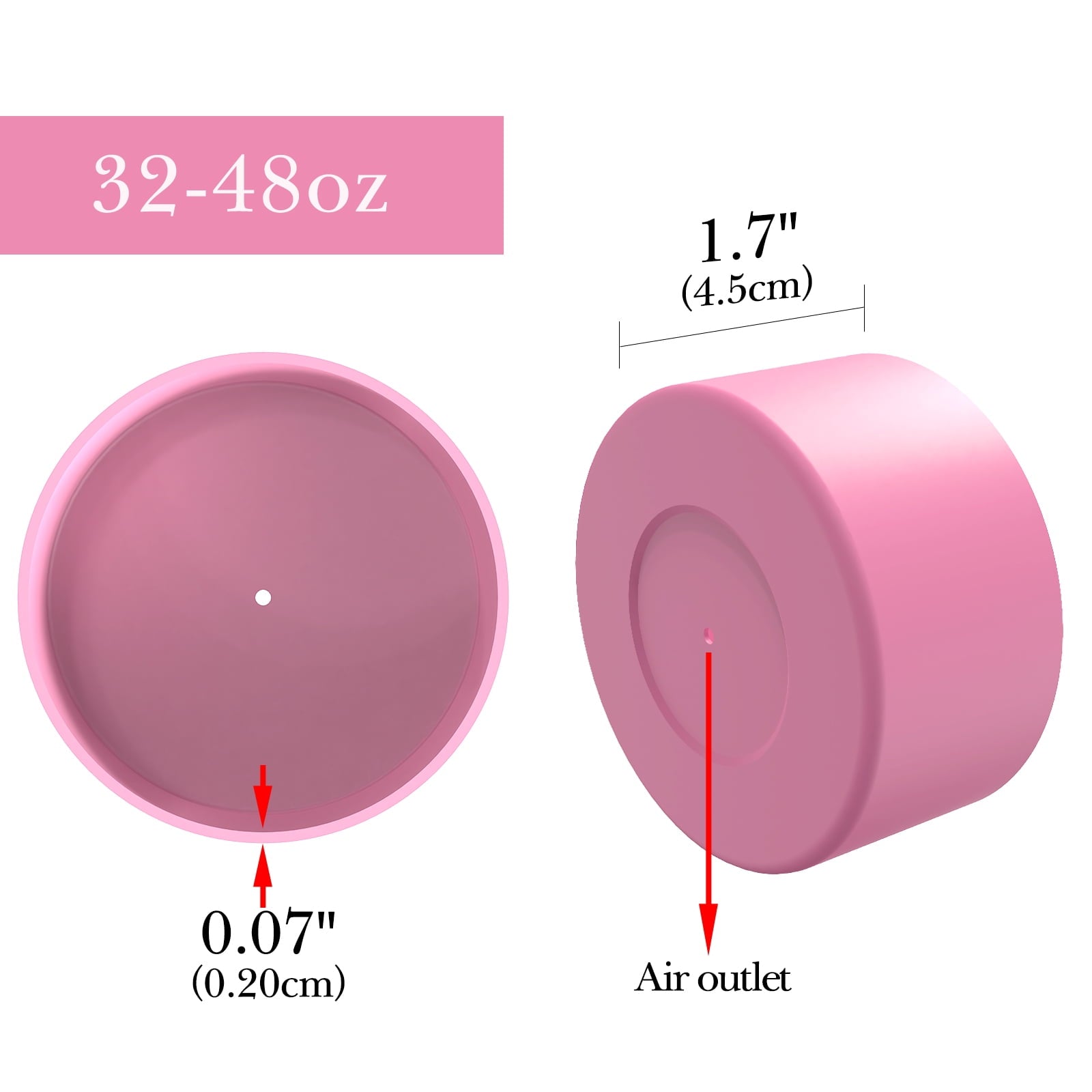 Linkidea 2 Pack Water Bottle Boot Compatible with Nalgene Sustain Wide Mouth 32oz/48oz, Narrow Mouth 32oz, Silicone Anti-Slip Bottle Bottom Bumper Protector (Light Pink) GESS