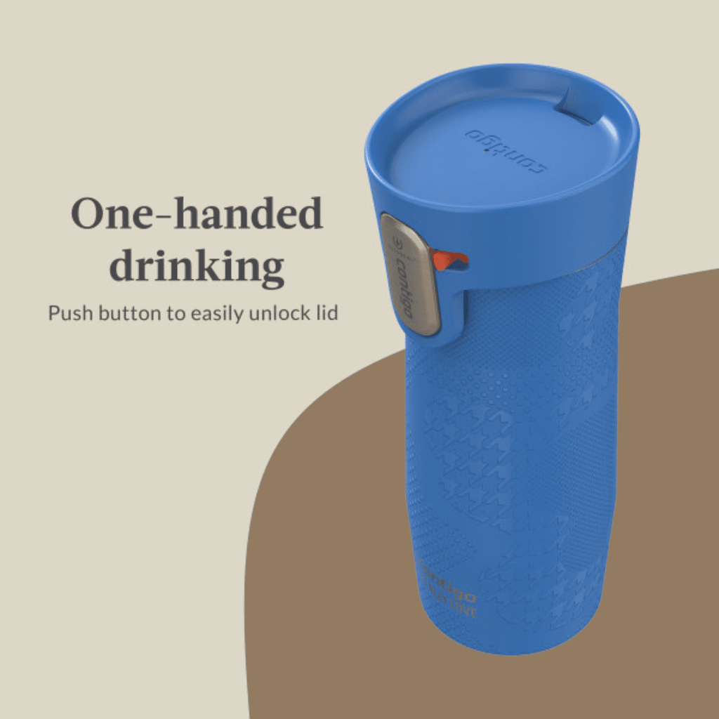 Contigo x Ally Love Autoseal West Loop Vacuum-Insulated Stainless Steel Travel Mug with Easy-Clean Lid, 16 oz, Stellar Jay I2FN