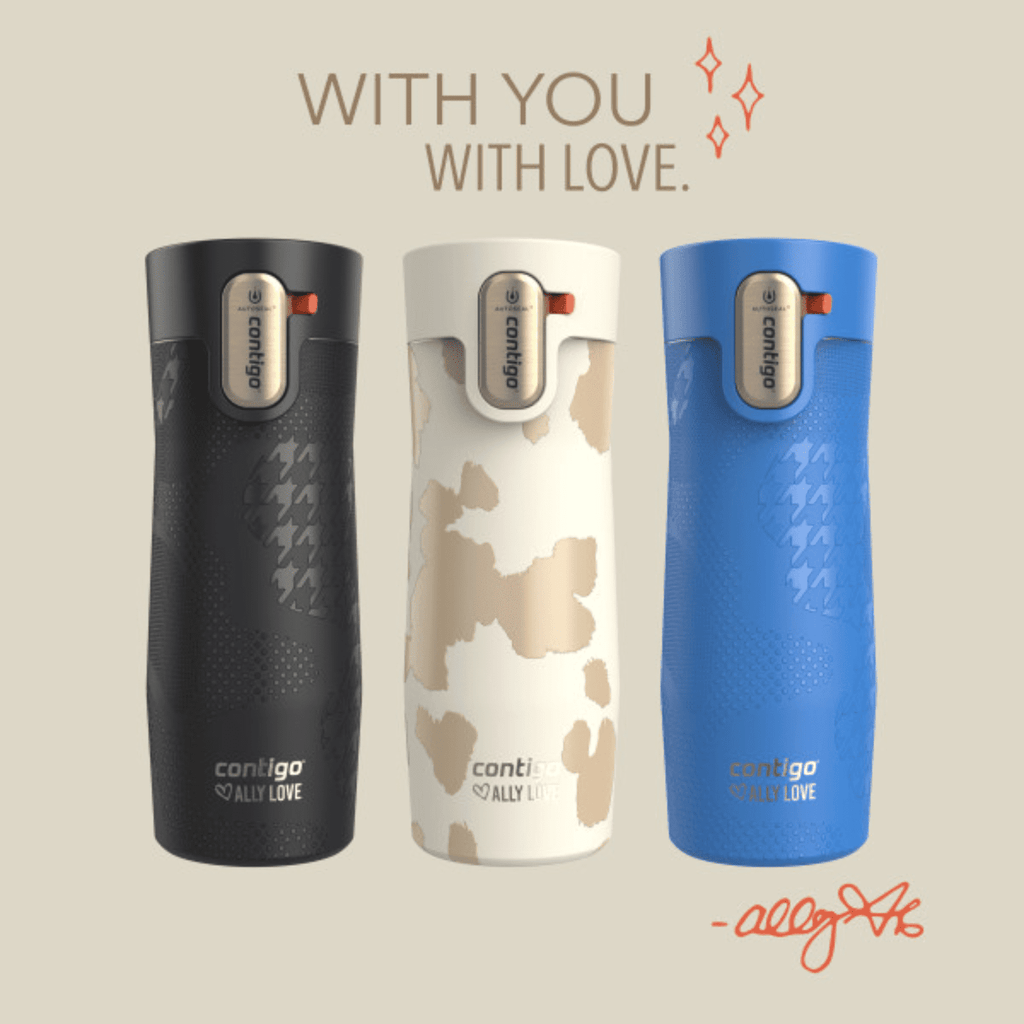 Contigo x Ally Love Autoseal West Loop Vacuum-Insulated Stainless Steel Travel Mug with Easy-Clean Lid, 16 oz, Stellar Jay I2FN