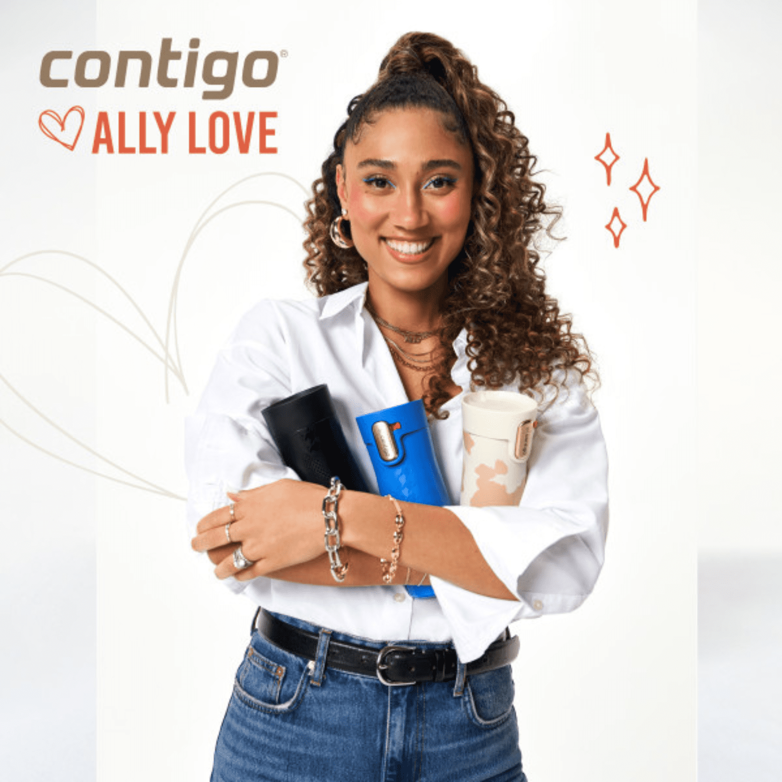 Contigo x Ally Love Autoseal West Loop Vacuum-Insulated Stainless Steel Travel Mug with Easy-Clean Lid, 16 oz, Stellar Jay I2FN