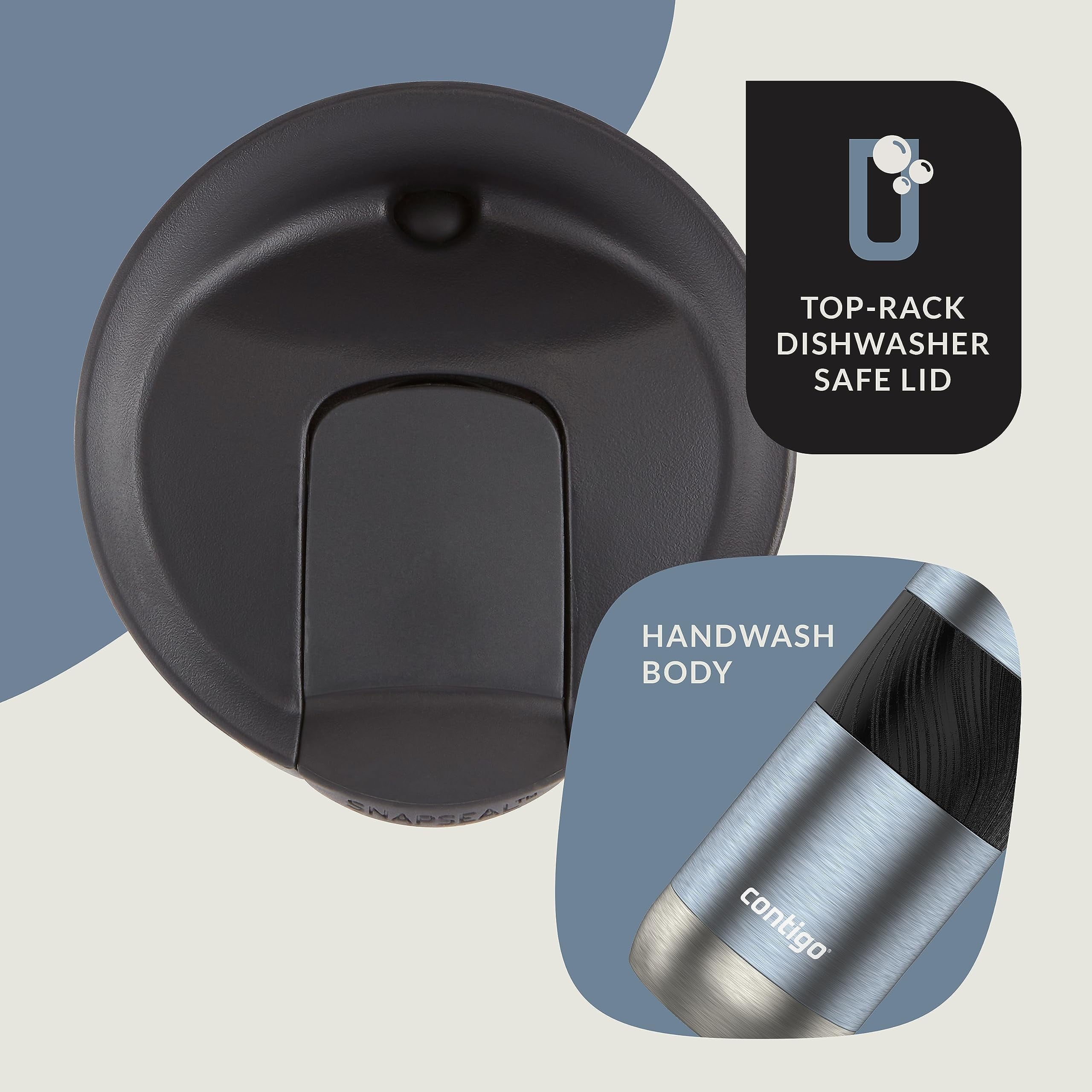 Contigo Byron 2.0 Stainless Steel Travel Mug with SNAPSEAL Lid and Grip, 16oz. P1RM