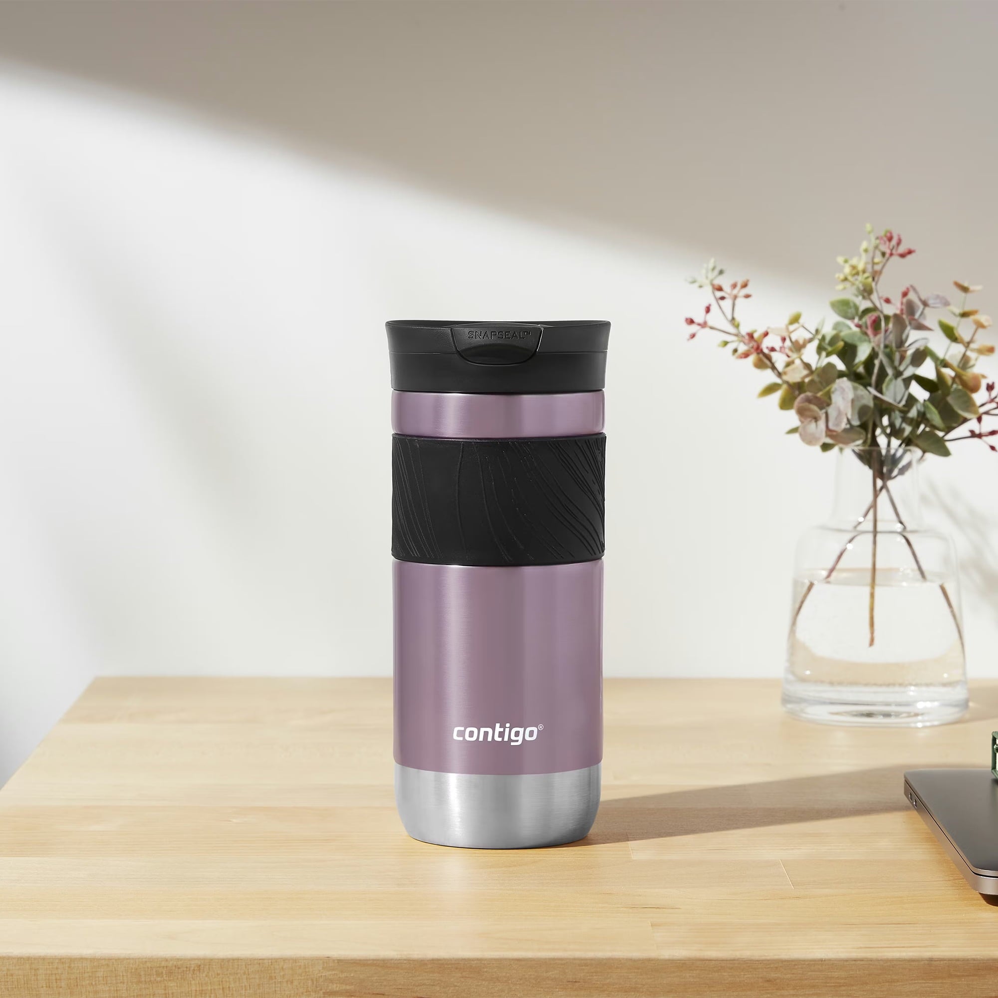 Contigo Byron 2.0 Stainless Steel Travel Mug with SNAPSEAL Lid and Grip, 16oz. P1RM