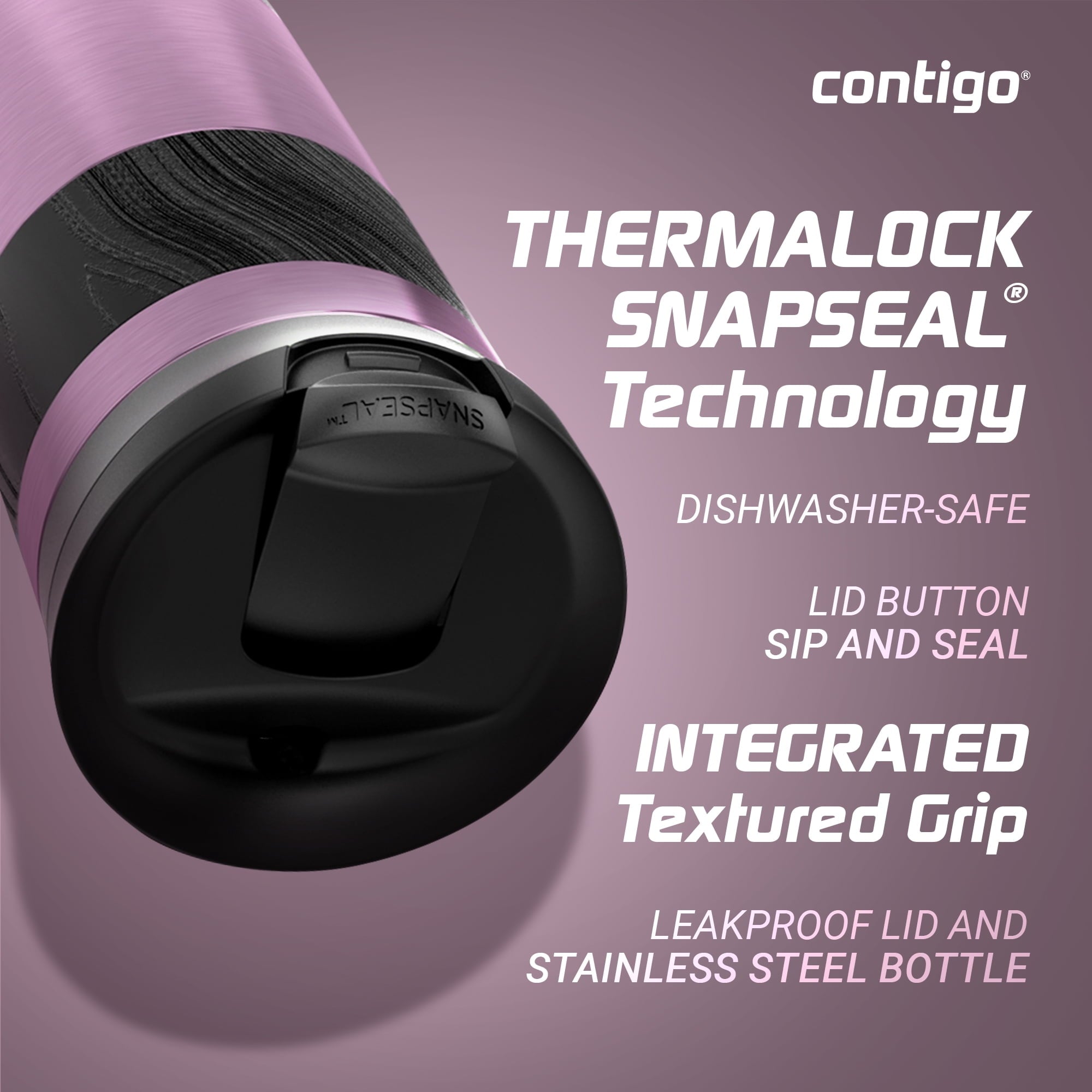 Contigo Byron 2.0 Stainless Steel Travel Mug with SNAPSEAL Lid and Grip, 16oz. P1RM