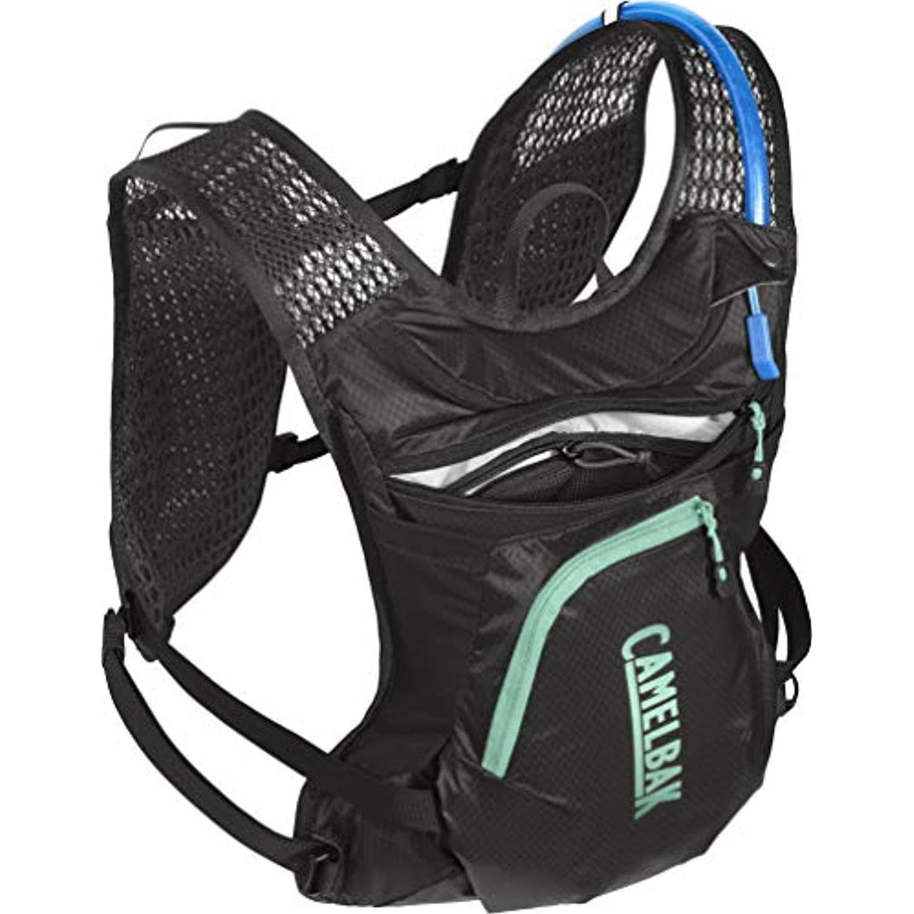 CamelBak Women's Chase Bike Vest 50oz - Hydration Vest - Easy Access Pockets, Black/Mint S10X