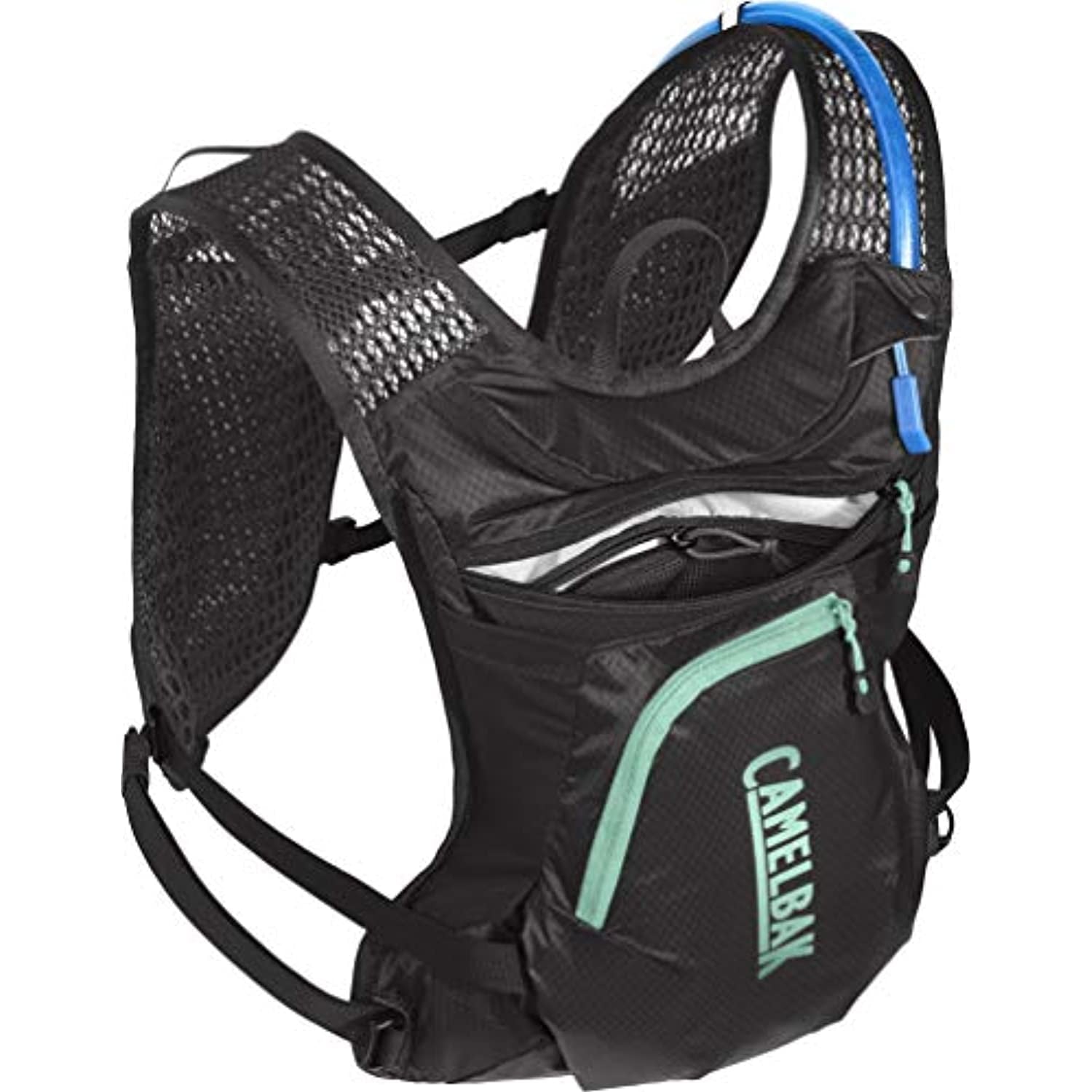 CamelBak Women's Chase Bike Vest 50oz - Hydration Vest - Easy Access Pockets, Black/Mint S10X