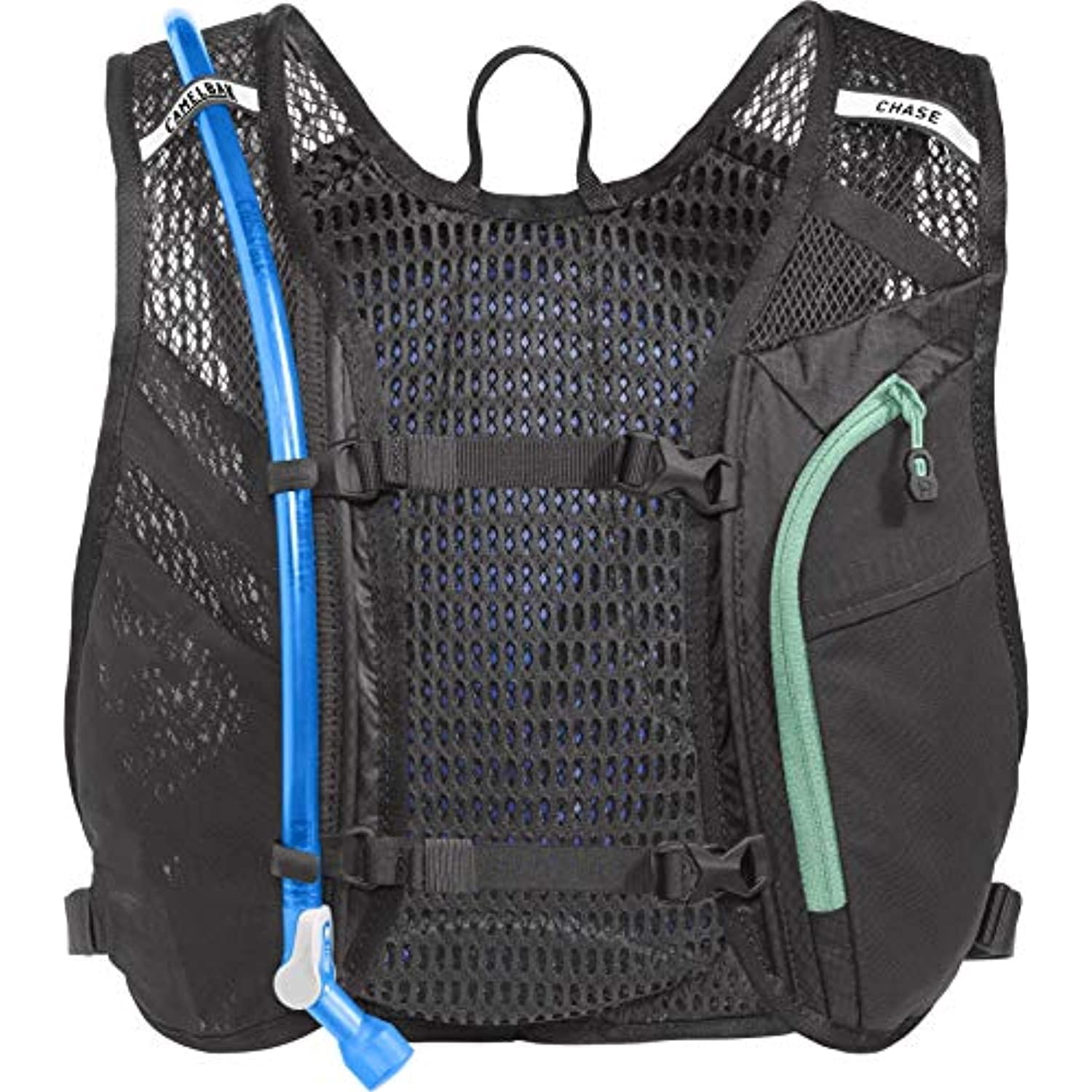 CamelBak Women's Chase Bike Vest 50oz - Hydration Vest - Easy Access Pockets, Black/Mint S10X
