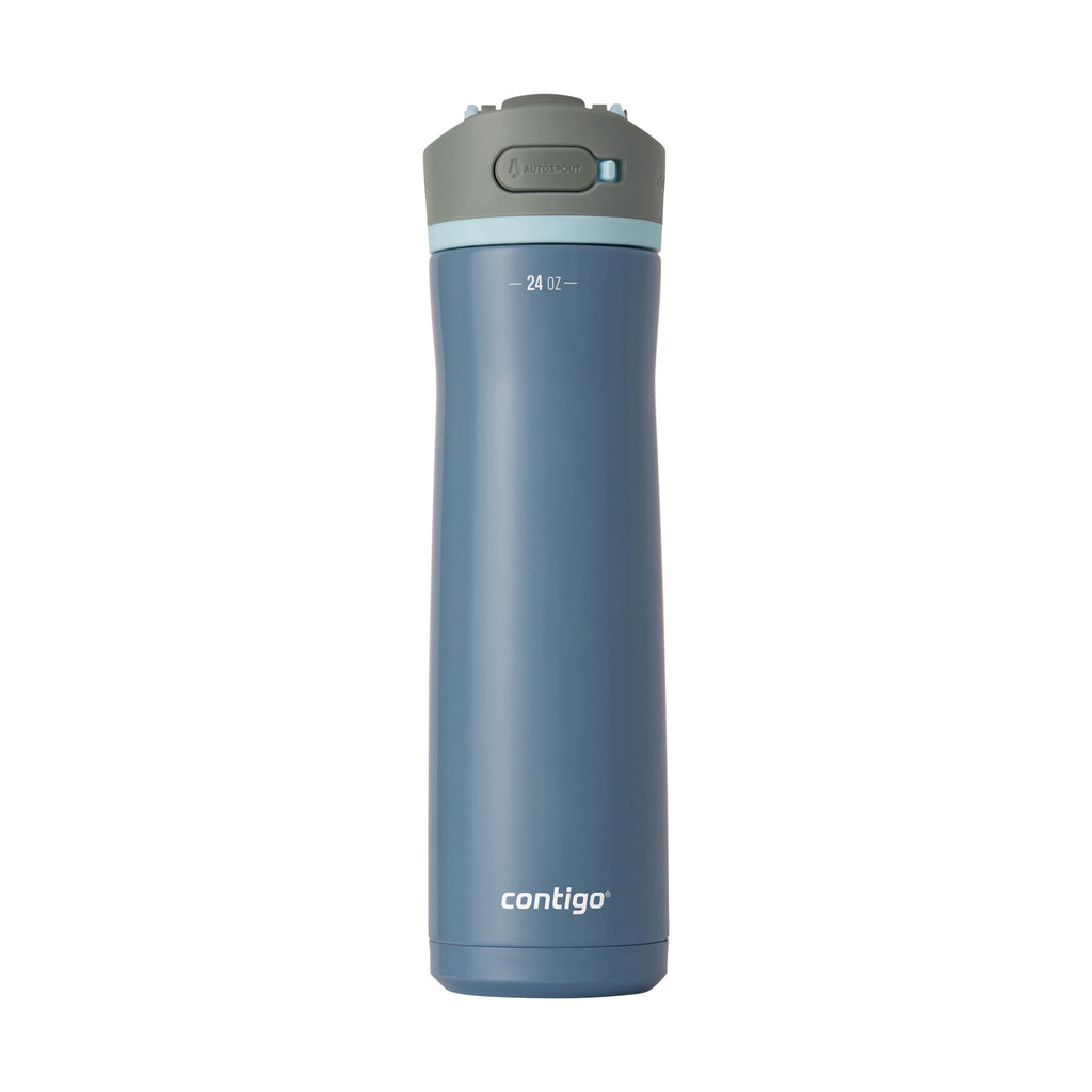Contigo® Wells Chill Stainless Steel Filter Water Bottle with AUTOSPOUT® Straw Lid, 24 oz., Dark Ice 5NOV