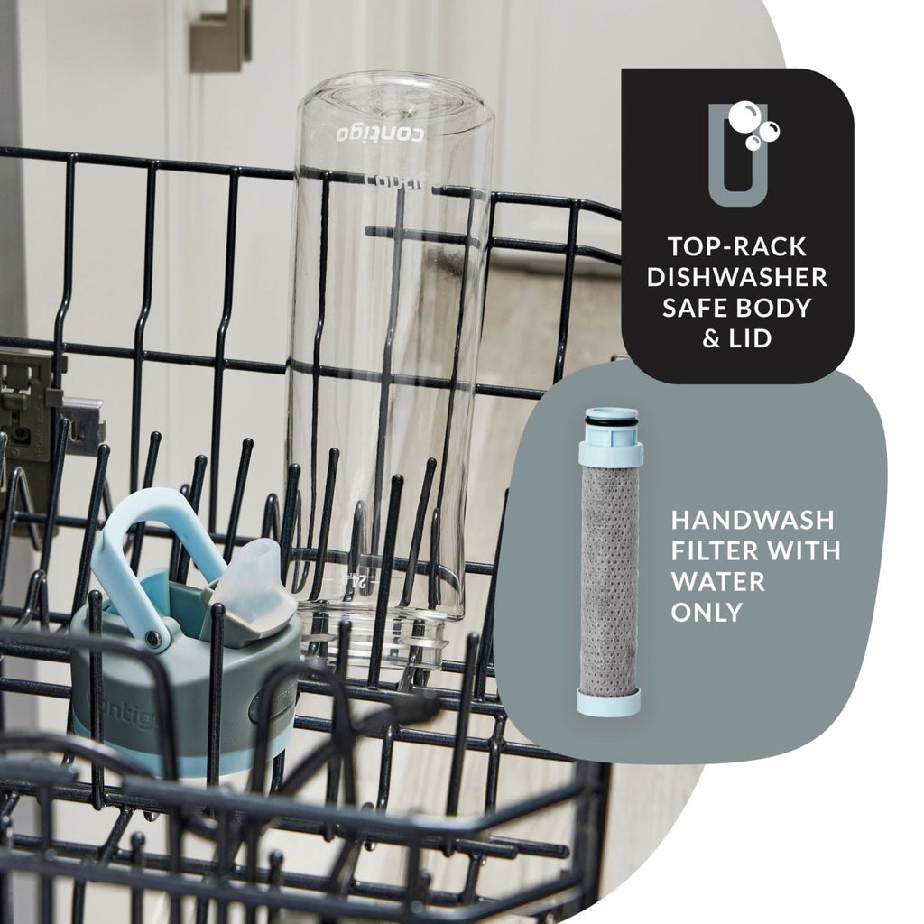 Contigo 24 oz. Wells Plastic Filter Water Bottle - Salt T7QE