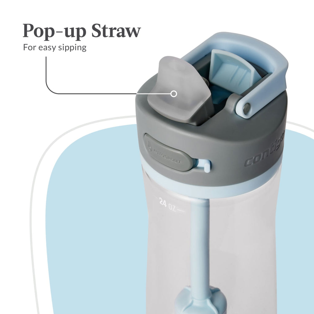 Contigo 24 oz. Wells Plastic Filter Water Bottle - Salt T7QE