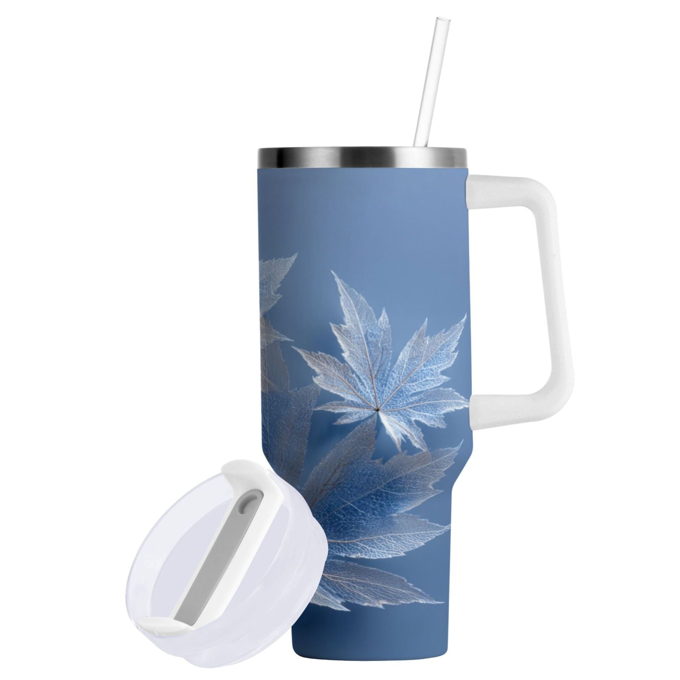 30 oz Insulated Stainless Steel Tumbler Double Wall Stainless Steel Tumbler with 2-Way Drinking Glass Mapleleaves UQIV