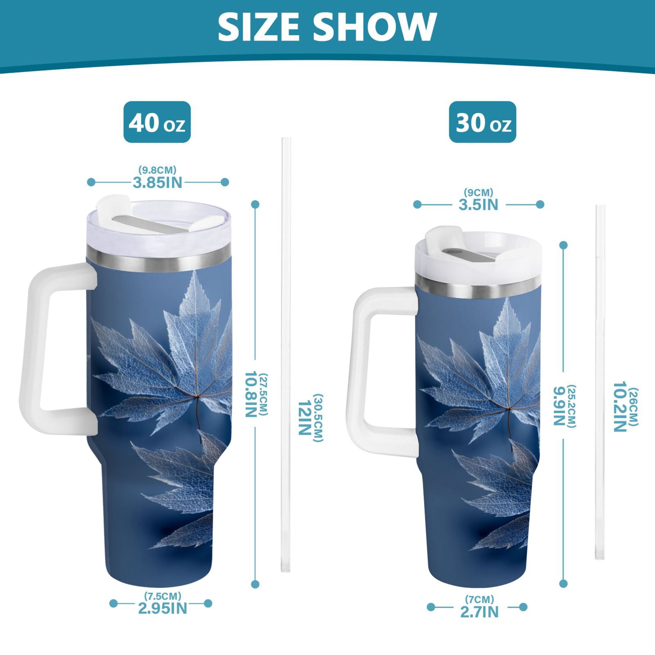30 oz Insulated Stainless Steel Tumbler Double Wall Stainless Steel Tumbler with 2-Way Drinking Glass Mapleleaves UQIV