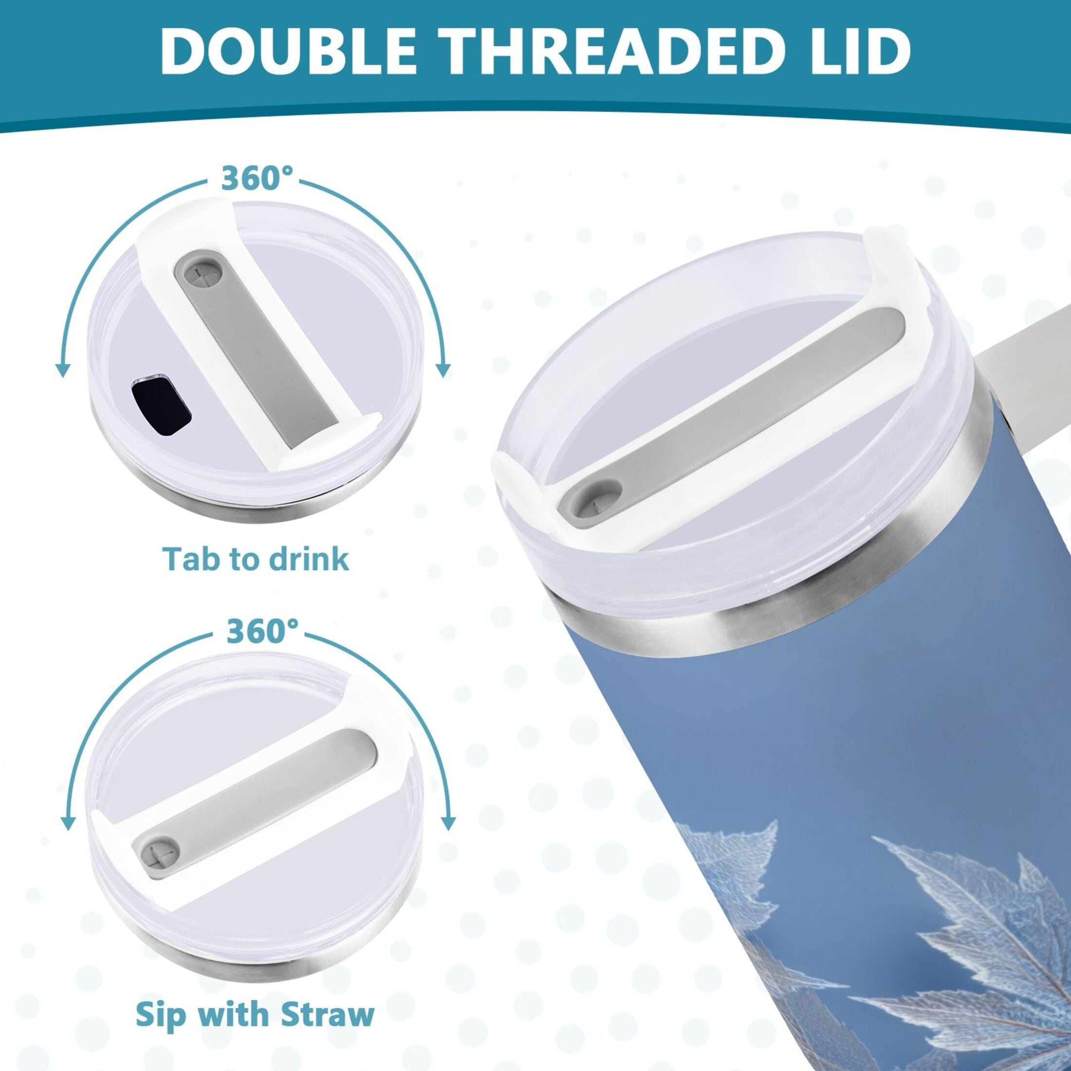 30 oz Insulated Stainless Steel Tumbler Double Wall Stainless Steel Tumbler with 2-Way Drinking Glass Mapleleaves UQIV