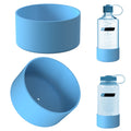 Linkidea 2 Pack Water Bottle Boot Compatible with Nalgene Sustain Wide Mouth 32oz/48oz, Narrow Mouth 32oz, Silicone Anti-Slip Bottle Bottom Bumper Protector (Blue) 37KU