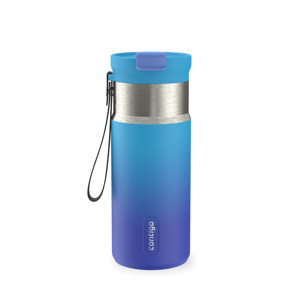 Contigo DualSip 16 oz Compact Leakproof Insulated Water Bottle with 2-Way Lid 3W53