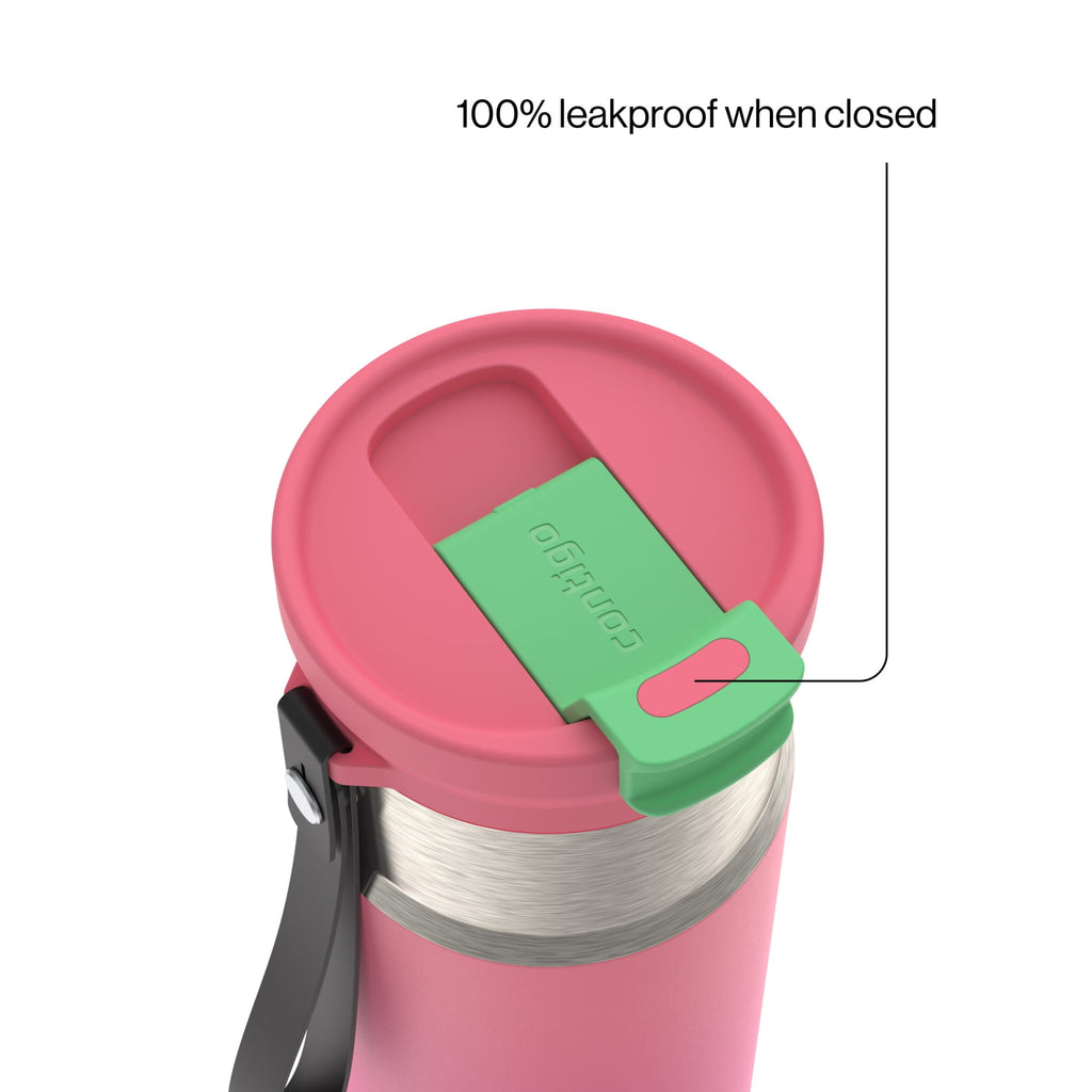 Contigo DualSip 16 oz Compact Leakproof Insulated Water Bottle with 2-Way Lid 3W53