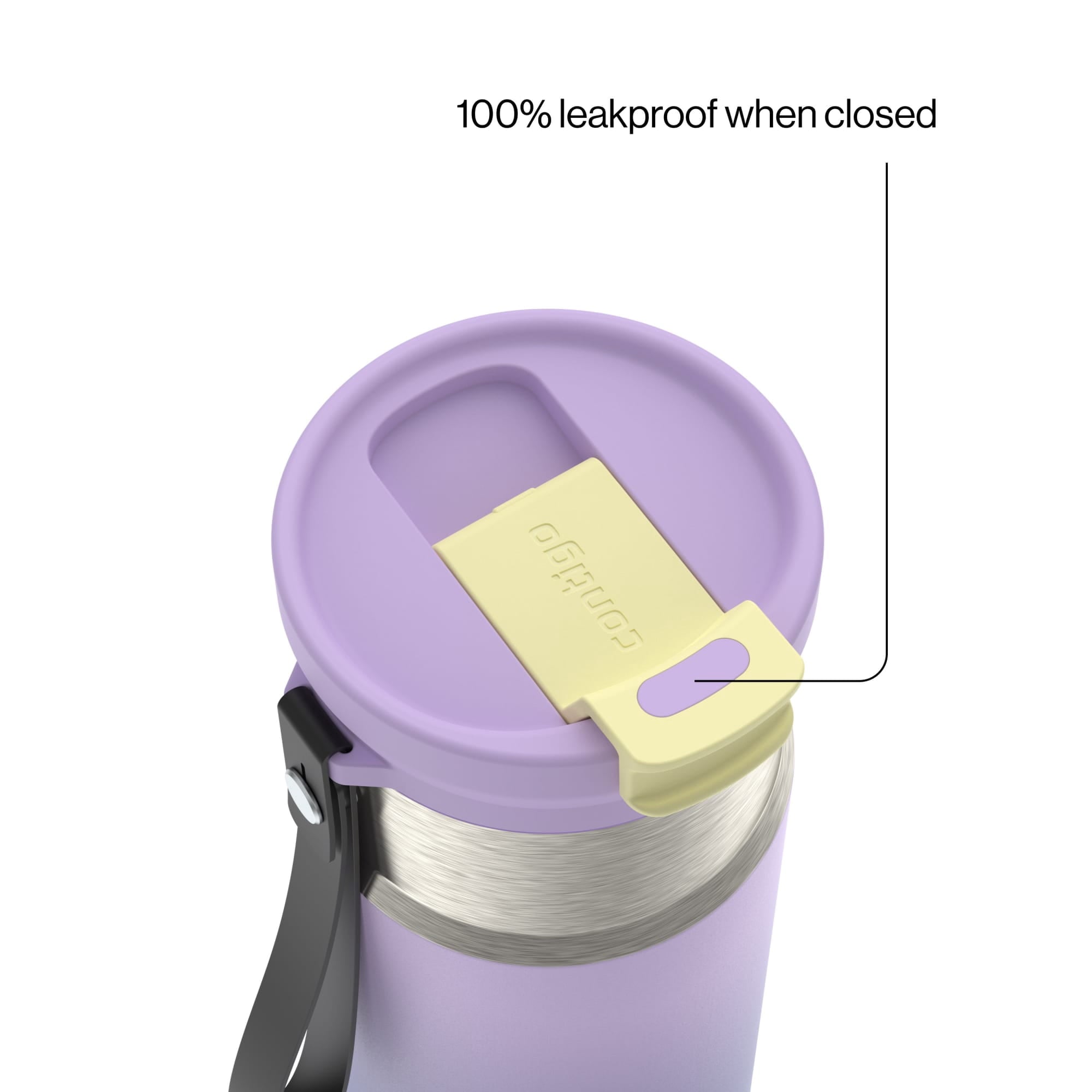 Contigo DualSip 16 oz Compact Leakproof Insulated Water Bottle with 2-Way Lid 3W53