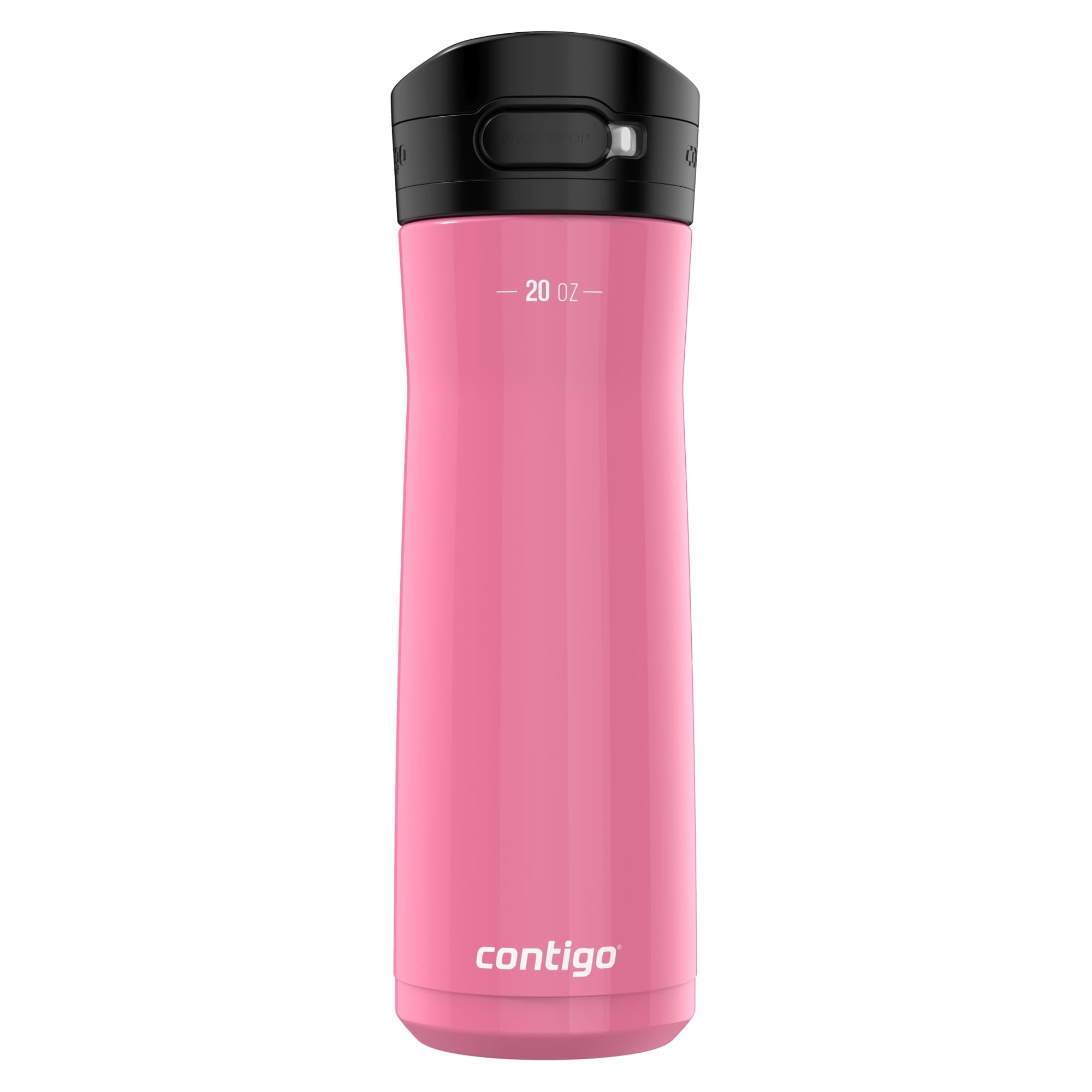 Contigo Jackson Chill  Bundle 2 Water Bottles Black 24oz and Pink  20oz with Autopop Lid QT0T