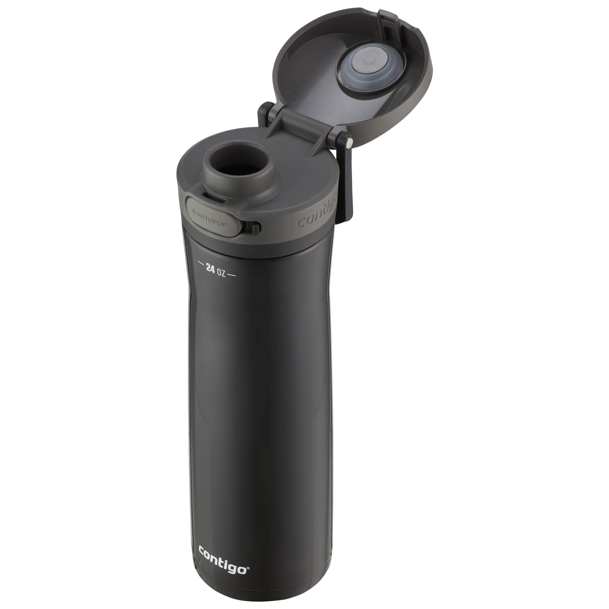 Contigo Jackson Chill  Bundle 2 Water Bottles Black 24oz and Pink  20oz with Autopop Lid QT0T