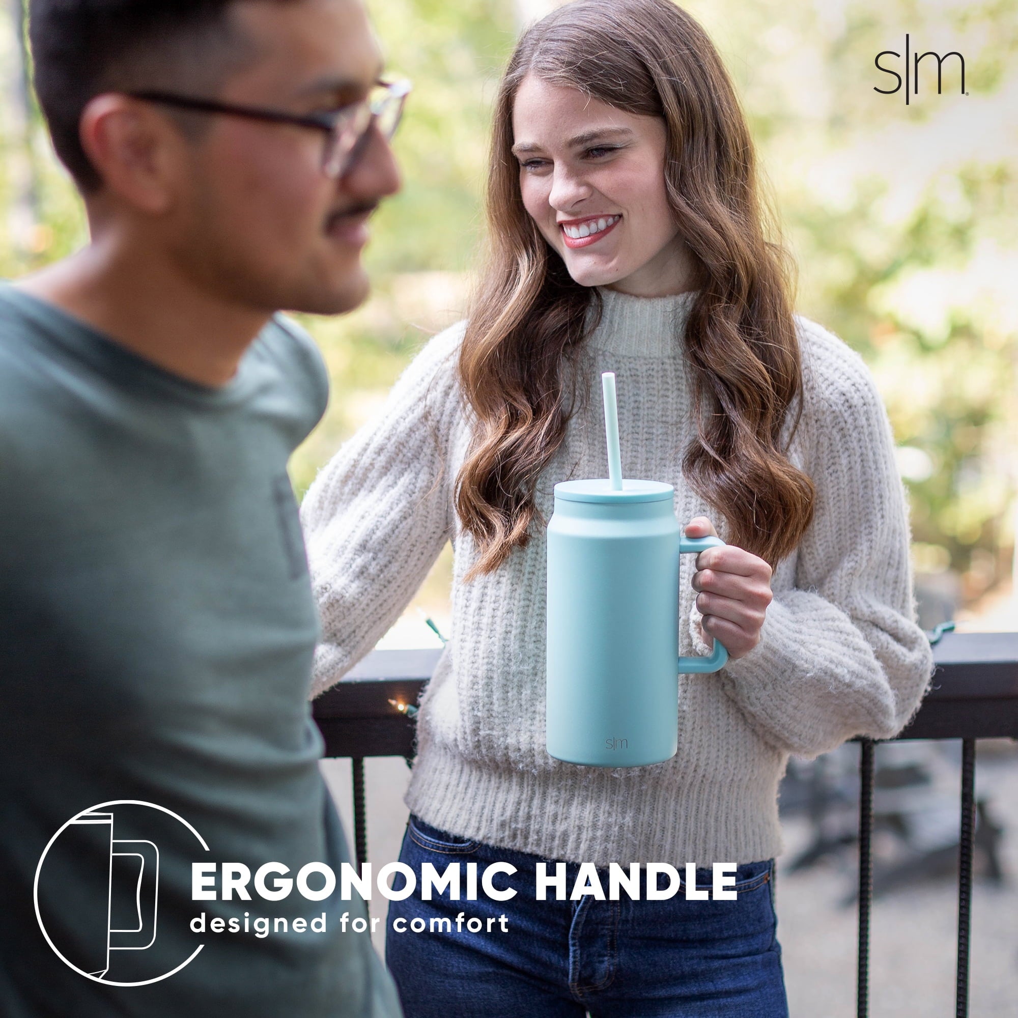 Simple Modern 50 fl oz Insulated Stainless Steel Trek Tumbler with Straw Lid | Midnight Black VF67