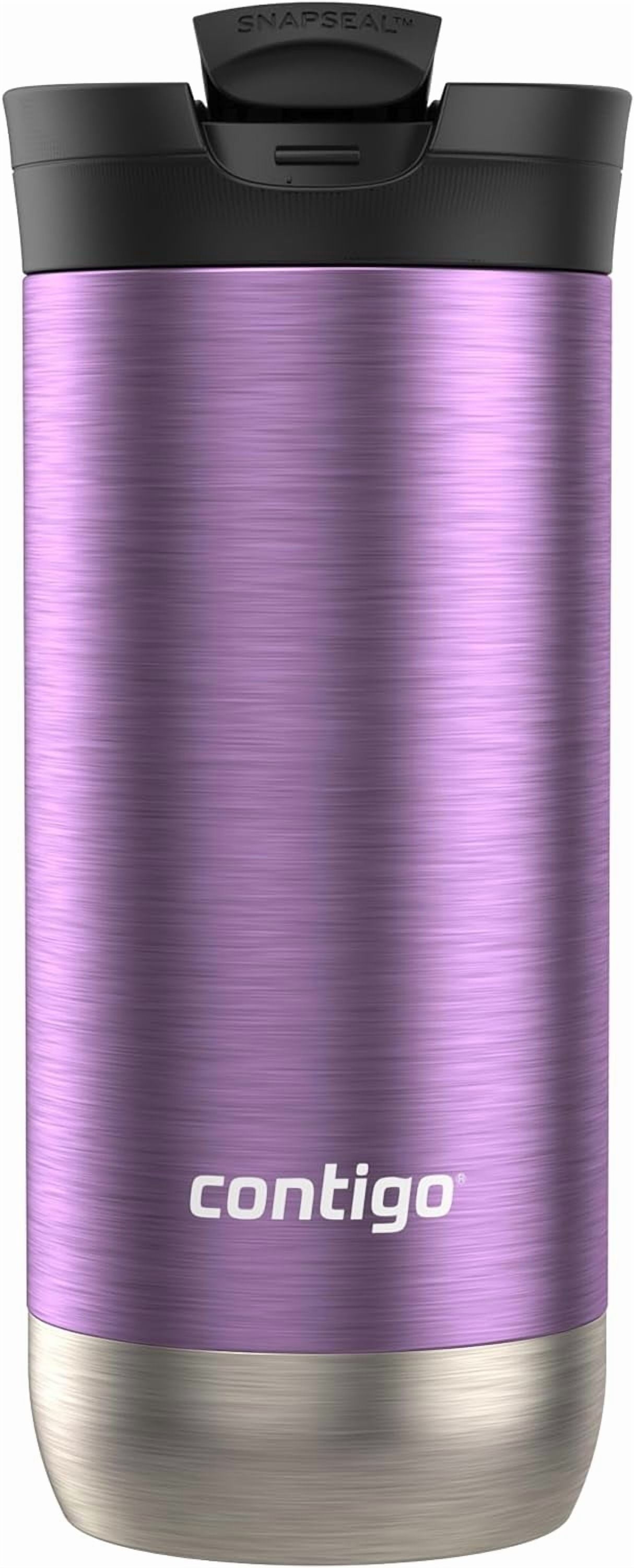 Contigo Huron SnapSeal Insulated Travel Tumbler, Purple Panzy Color 16 oz (473 mL) DFZ9