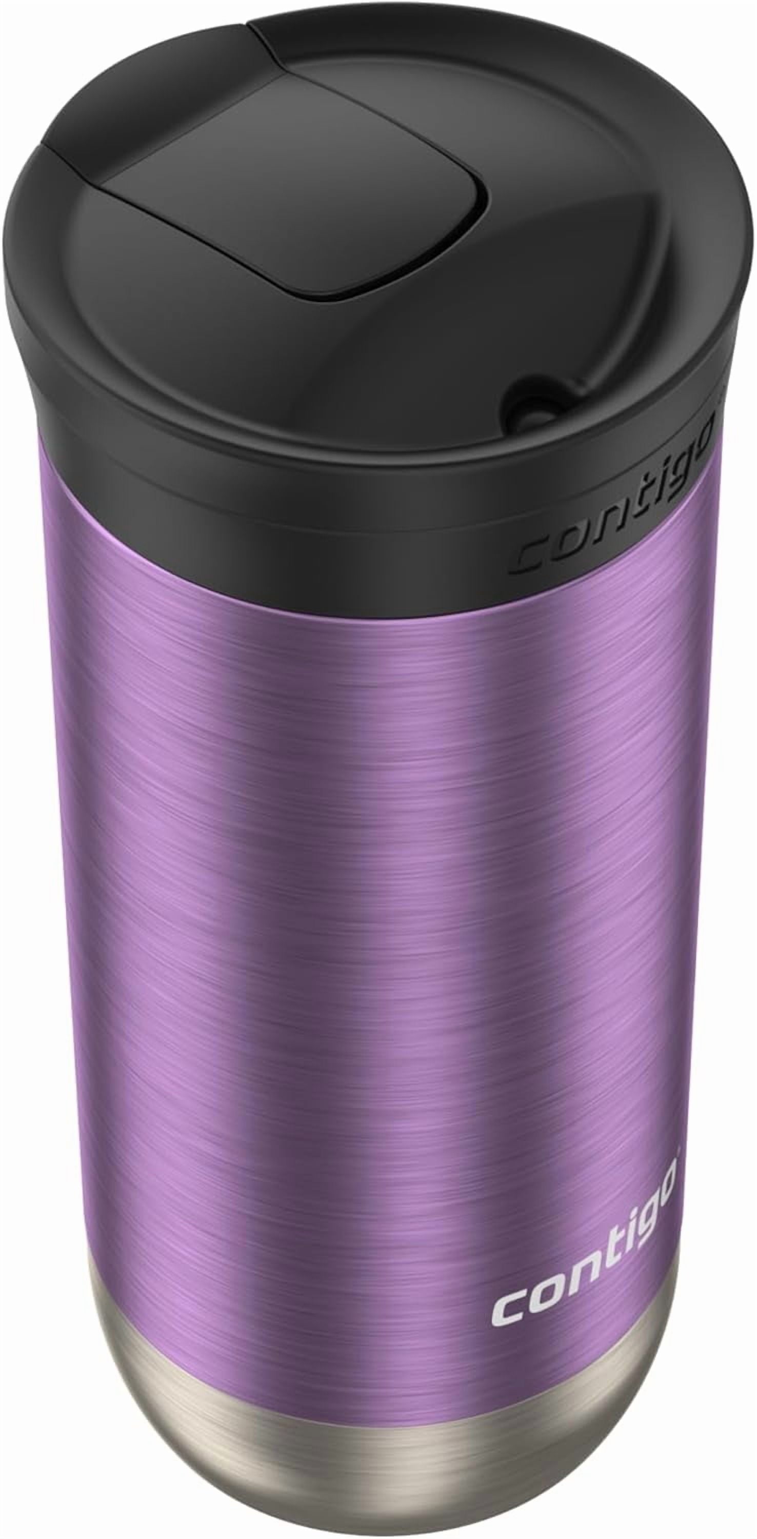 Contigo Huron SnapSeal Insulated Travel Tumbler, Purple Panzy Color 16 oz (473 mL) DFZ9
