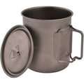 Olicamp Titanium Space Saver Mug with Lid, Nests Nalgene Bottle Inside, Lightweight and Compact, Perfect for Camping and Backpacking, 750mL 6U7K