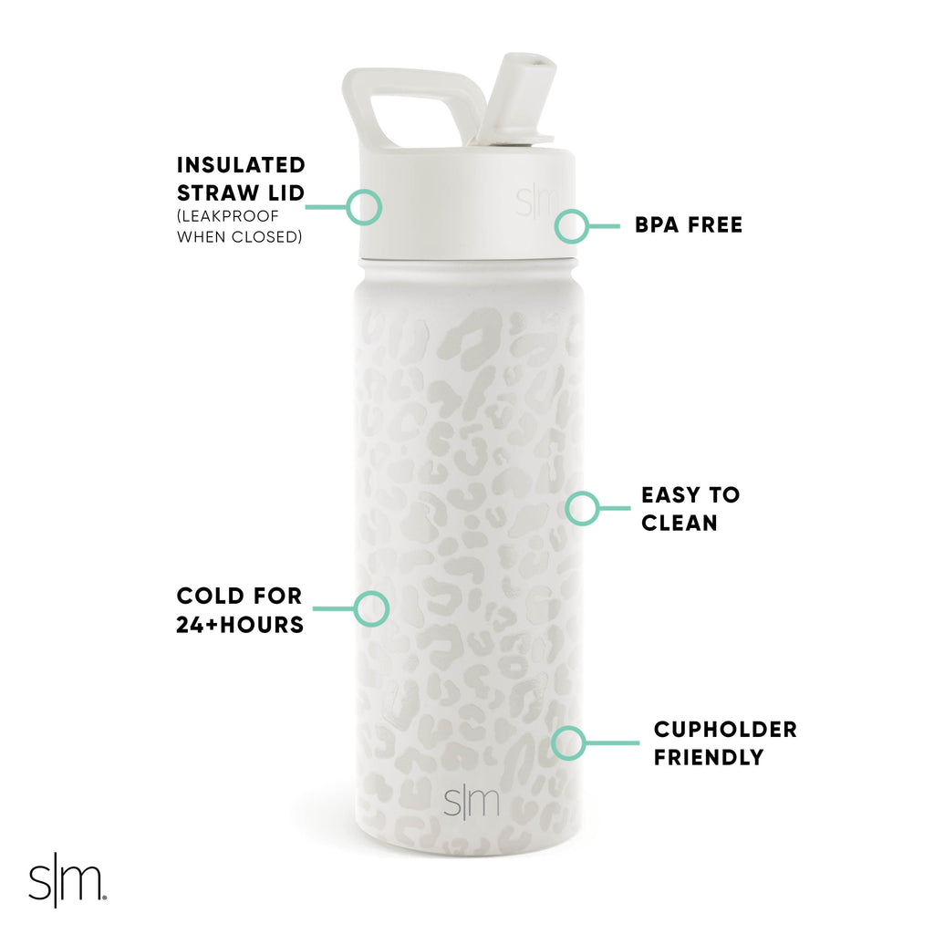 Simple Modern Summit Water Bottle Straw Lid Vacuum Insulated Stainless Steel Bottle | 18 fl oz DDJX