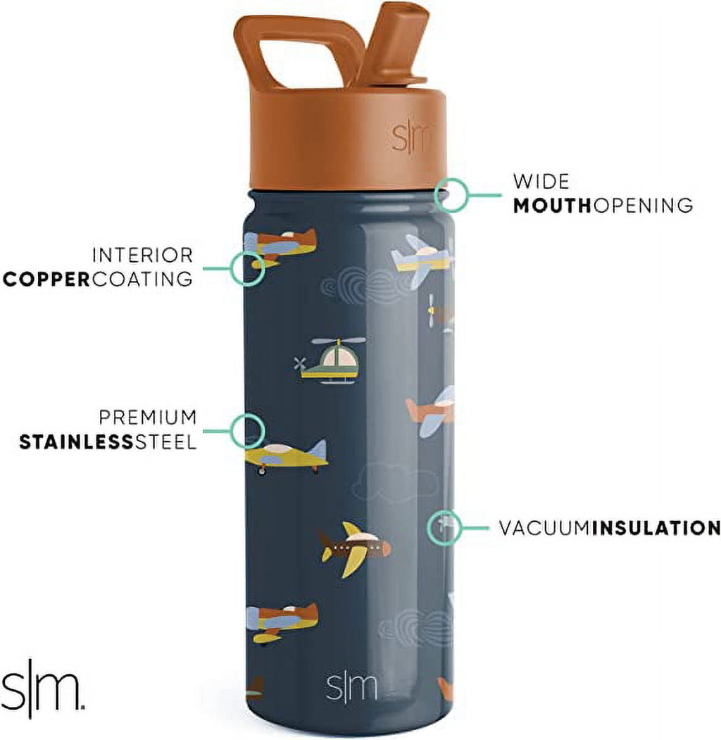 Simple Modern Summit Water Bottle Straw Lid Vacuum Insulated Stainless Steel Bottle | 18 fl oz DDJX