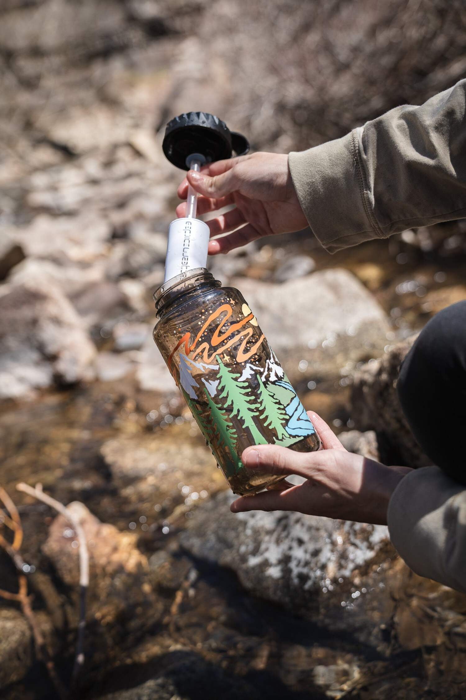 Epic Water Filters Nalgene OG Sustain Tritan USA Made Water Bottle and 75 Gallon Filter - Removes 99.99% of Water Impurities, 32oz, Atomic Child Special Edition MX89
